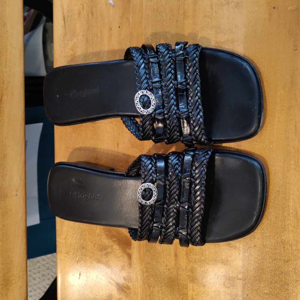 Brighton black sandals size 7 made in Brazil - Picture 2 of 12